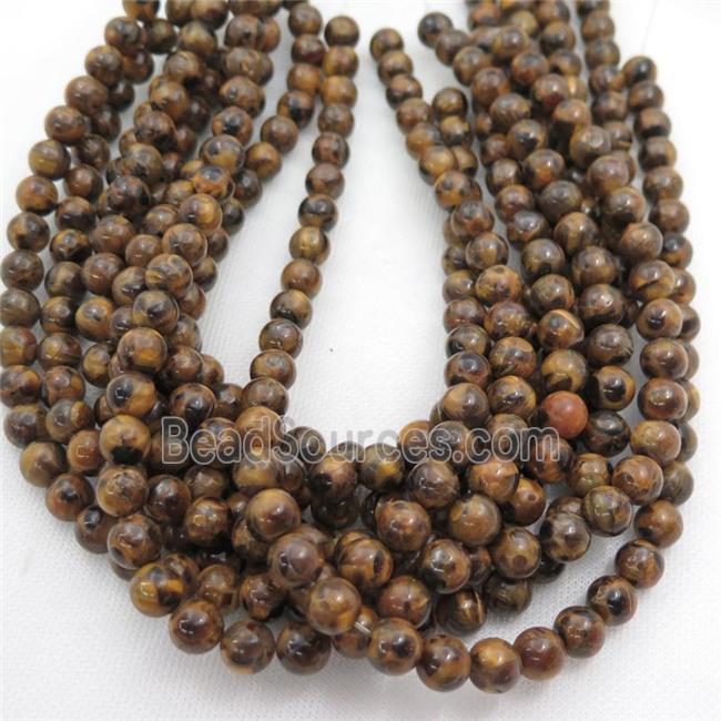 Iron Tiger Quartz beads, round