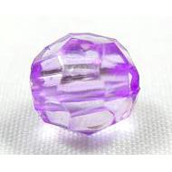 Acrylic Beads, faceted round, purple