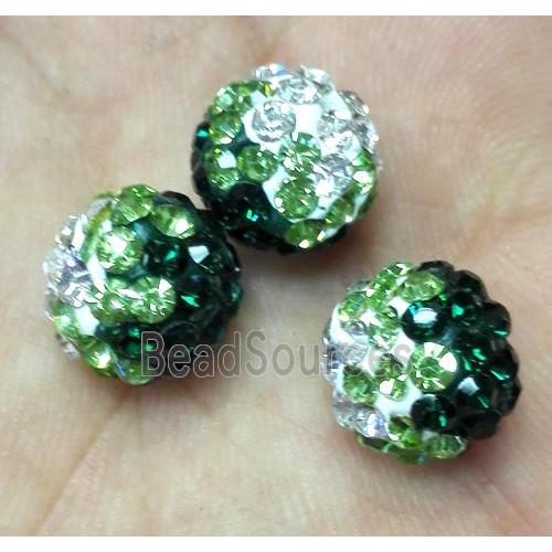 Fimo bead with rhinestone