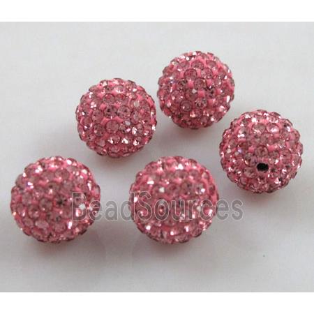 fimo beads with middle east rhinestone, pink