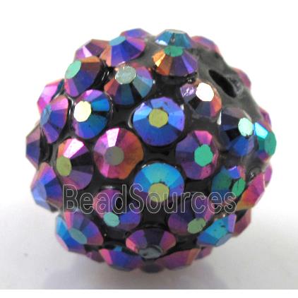 Round crystal rhinestone bead