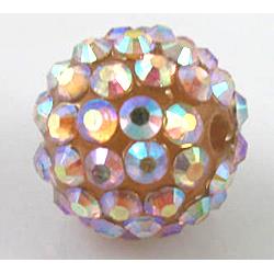 Round crystal rhinestone bead