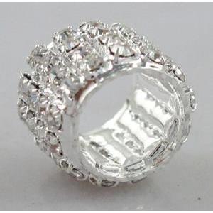 Rondelle Mideast Rhinestone Beads, copper, silver