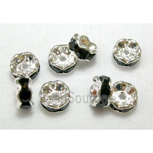 Black Rondelle Middle East Rhinestone Beads