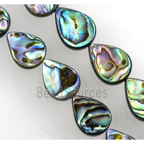 Paua Abalone shell bead, teardrop