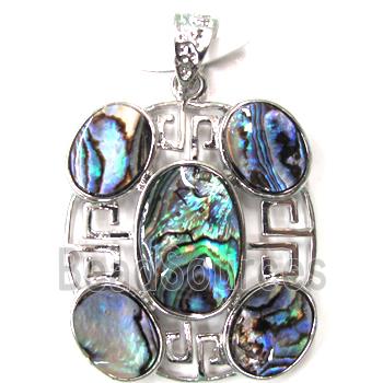 Paua Abalone shell pendant, mxied