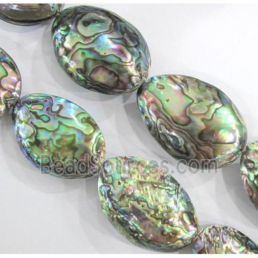 Paua Abalone Shell Beads Oval Multicolor