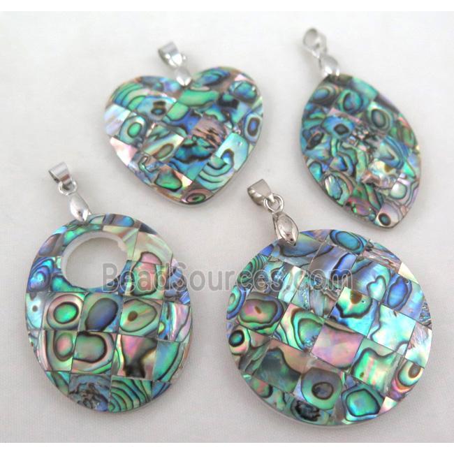 Paua Abalone shell pendant