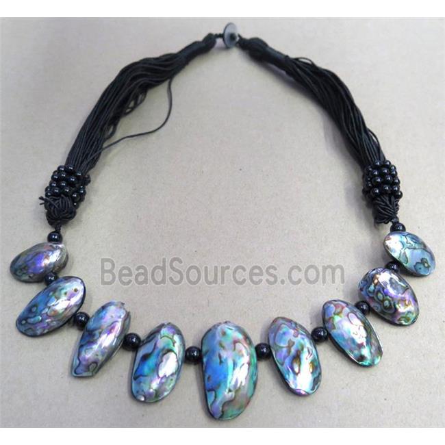 Paua Abalone shell necklace collar