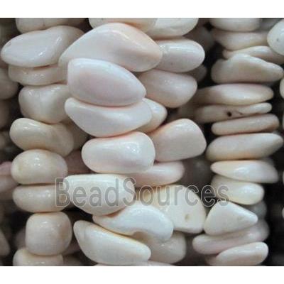 Fresh water shell bead, freeform