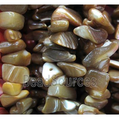 Fresh water shell bead, freeform