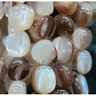 Fresh water shell bead, freeform