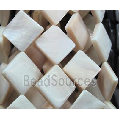 Fresh water shell bead, square