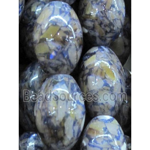 mother of pearl bead, oval