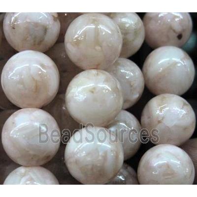 mother of pearl bead, round