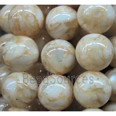 mother of pearl bead, round