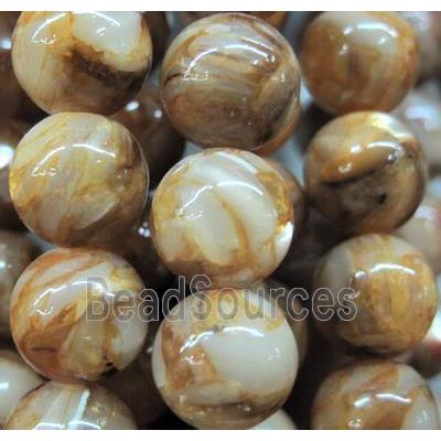 mother of pearl bead, round