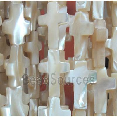 mother of pearl bead, cross