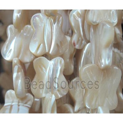 mother of pearl bead, butterfly