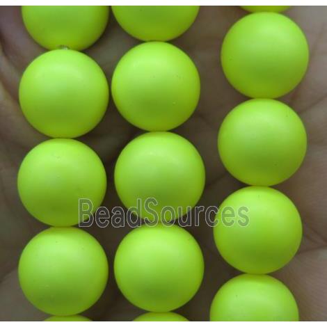 olive matte pearlized shell beads, round