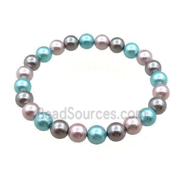 pearlized shell bracelet, mixed color