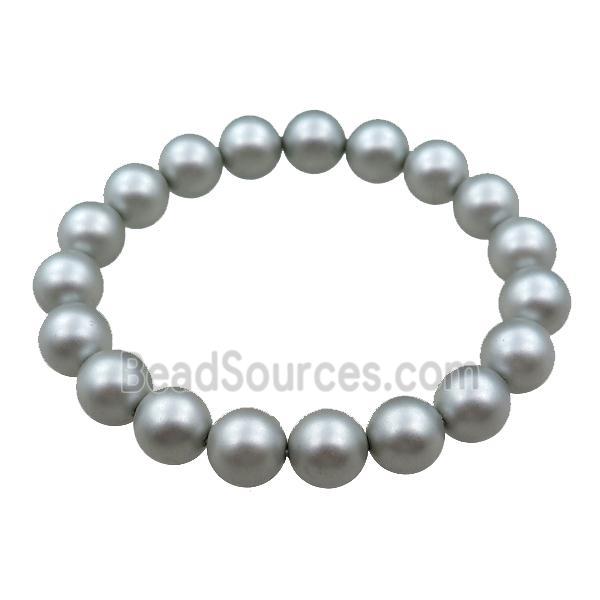 gray pearlized shell bracelet