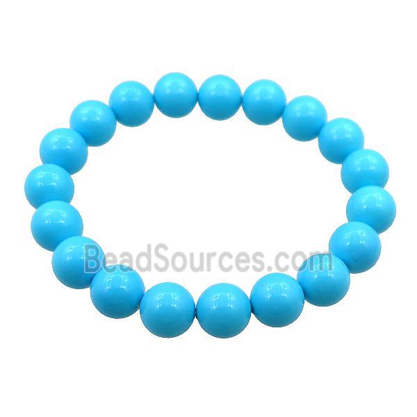 blue pearlized shell bracelet