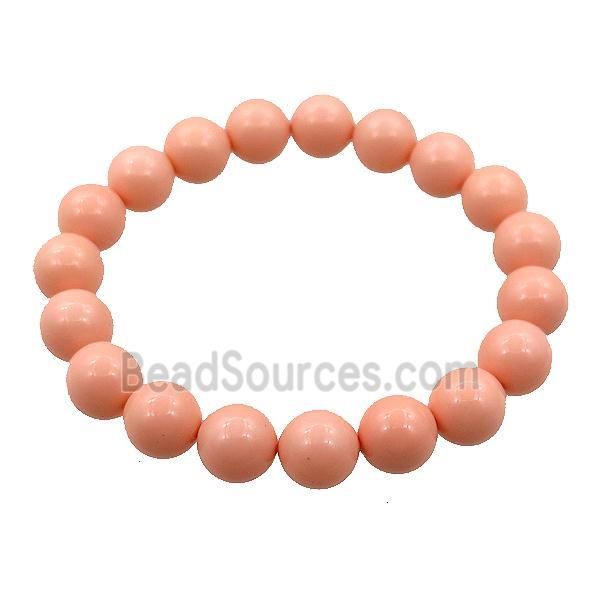 pearlized shell bracelet, pink