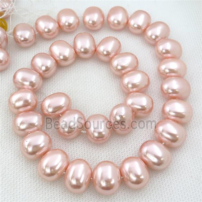 pink Pearlized Shell potato Beads