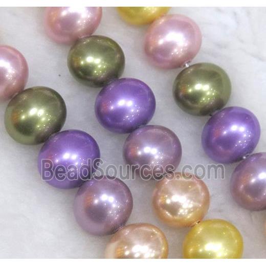 Pearlized Shell Bead, potato shape