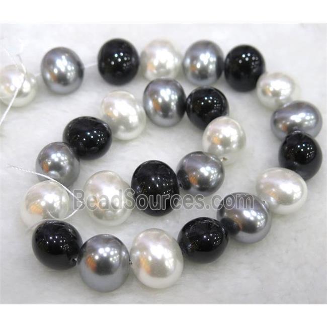 Pearlized Shell Bead, potato shape