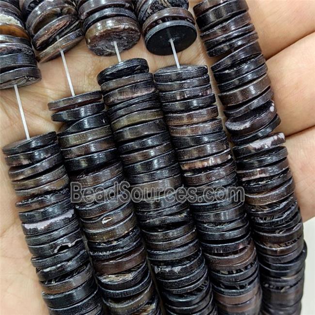 Natural Sea Shell Heishi Beads Coffee Dye