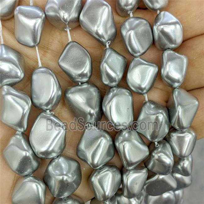 Pearlized Shell Beads Chips Freeform