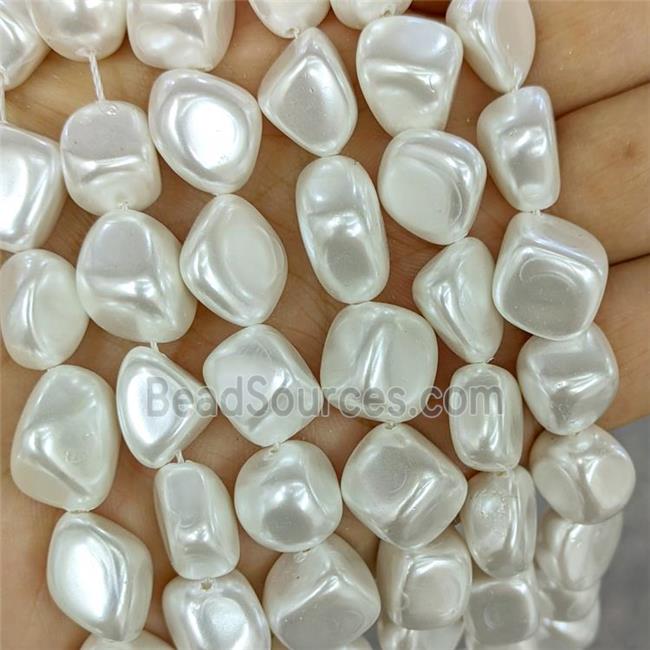 Pearlized Shell Beads Chips Freeform