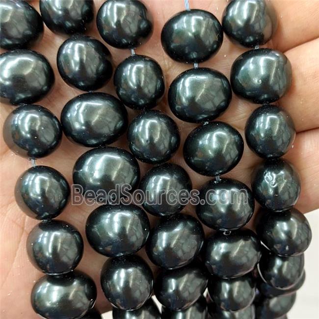 Darkgreen Pearlized Shell Potato Beads