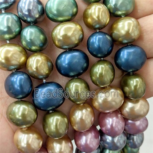 Pearlized Shell Potato Beads Mixed Color