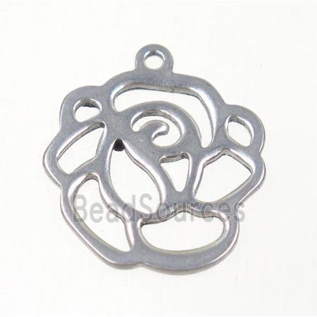 stainless steel flower pendant