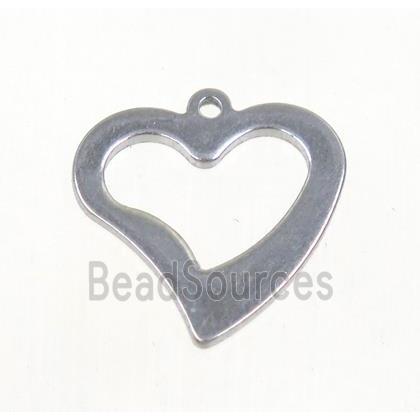 stainless steel heart pendant