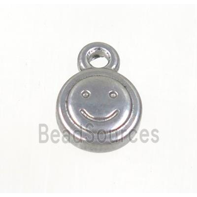 stainless steel circle face pendant