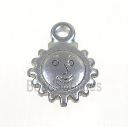 stainless steel sun charm pendant