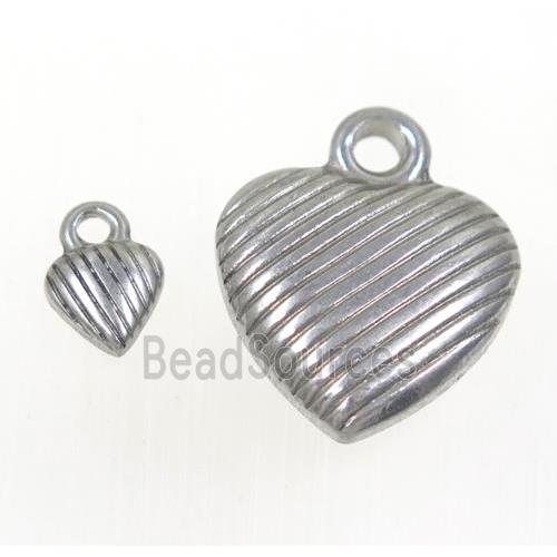 stainless steel heart heart pendant