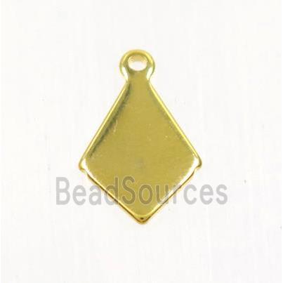 stainless steel pendant, gold plated