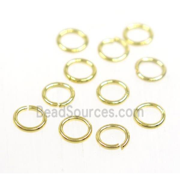 stainless steel Jump Ring, gold plated