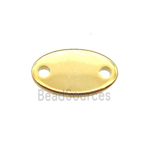 stainless steel oval connector, stampings, gold plated