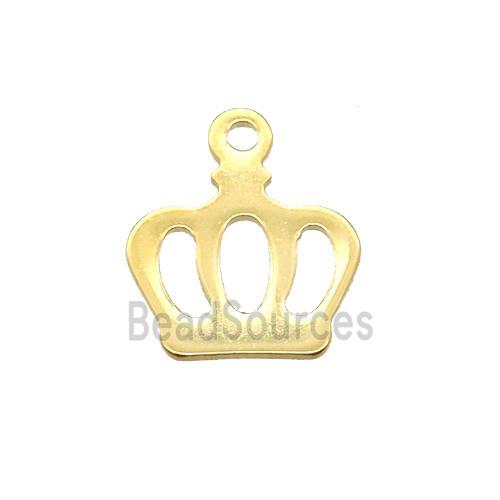 stainless steel crown pendant, stampings, gold plated