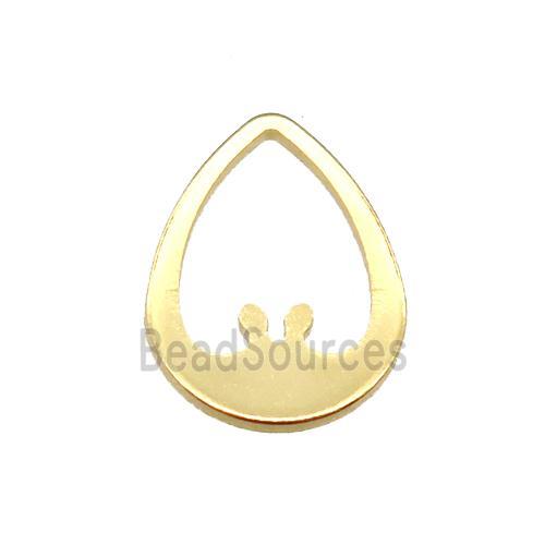 stainless steel pendant, stampings, gold plated