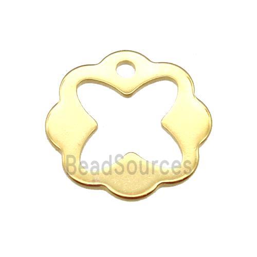 stainless steel stampings pendant, gold plated