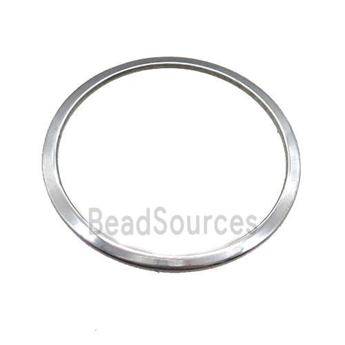 stainless steel circle JumpRings, platinum plated