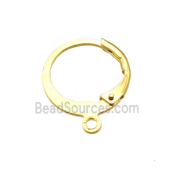 stainless steel Hoop Earrings, gold plated