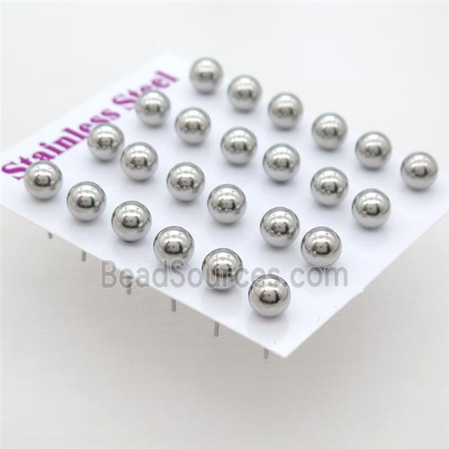 raw stainless steel Stud Earrings